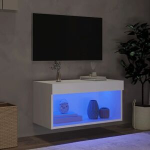 vidaXL 837127 White TV Cabinet with LED Lights - TV cabinet vidaXL 837127 White TV Cabinet with LED Lights - TV cabinet