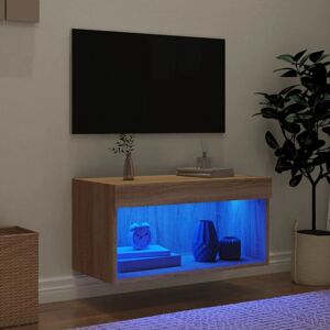 vidaXL 837131 Sonoma Oak TV Cabinet with LED Lights - TV Furniture vidaXL 837131 Sonoma Oak TV Cabinet with LED Lights - TV Furniture
