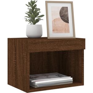 vidaXL TV cabinet with LED lights - Modern Brown Oak TV unit vidaXL TV cabinet with LED lights - Modern Brown Oak TV unit