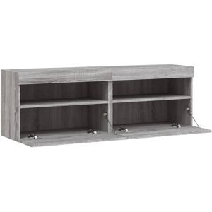 vidaXL 837194 Grey Sonoma TV Wall Cabinets with LED Lights - TV cabinet vidaXL 837194 Grey Sonoma TV Wall Cabinets with LED Lights - TV cabinet
