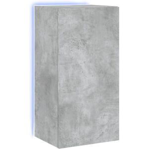 vidaXL Wall Cabinet with LED Lights - Wall Mounted TV Unit - Concrete Grey vidaXL Wall Cabinet with LED Lights - Wall Mounted TV Unit - Concrete Grey