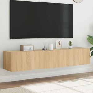 vidaXL TV Wall Cabinets with LED Lights - 2 pcs Sonoma Oak vidaXL TV Wall Cabinets with LED Lights - 2 pcs Sonoma Oak