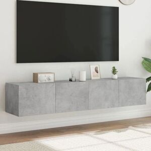 vidaXL TV Wall Cabinets - 2 pcs - Concrete Grey - TV Wall Cabinets vidaXL TV Wall Cabinets - 2 pcs - Concrete Grey - TV Wall Cabinets