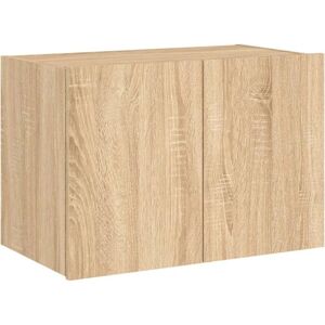 vidaXL TV Wall Cabinet with LED Lights Sonoma Oak 60x35x41 cm - TV Wall Cabinet vidaXL TV Wall Cabinet with LED Lights Sonoma Oak 60x35x41 cm - TV Wall Cabinet