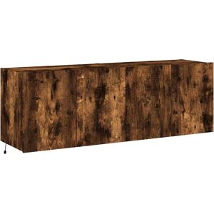 vidaXL TV veggskap med LED - 2 stk - Røket eik vidaXL TV veggskap med LED - 2 stk - Røket eik
