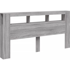 vidaXL Grey Sonoma LED Headboard - Headboard vidaXL Grey Sonoma LED Headboard - Headboard