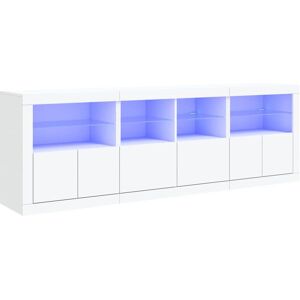 vidaXL Weiß Sideboard mit LED-Leuchten - Wohnzimmermöbel vidaXL Weiß Sideboard mit LED-Leuchten - Wohnzimmermöbel