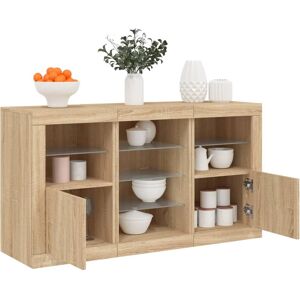 vidaXL Sonoma Oak Sideboard with LED Lights - Sideboard vidaXL Sonoma Oak Sideboard with LED Lights - Sideboard