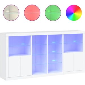 Aparador Blanco con Luces LED - Sala de Estar Aparador Blanco con Luces LED - Sala de Estar