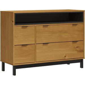 vidaXL Drawer Cabinet Solid Pine Wood - Office Storage - 110x40x80 cm vidaXL Drawer Cabinet Solid Pine Wood - Office Storage - 110x40x80 cm