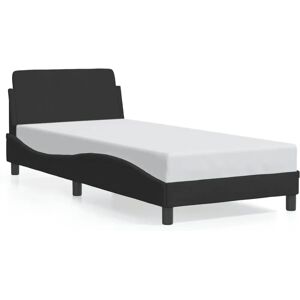 vidaXL Bettgestell mit Kopfteil ohne Matratze Schwarz 90x190 cm Samt vidaXL Bettgestell mit Kopfteil ohne Matratze Schwarz 90x190 cm Samt
