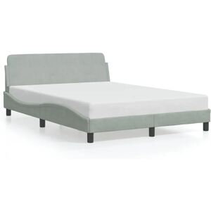 VidaXL 373152 estrutura de cama - cinza claro - design moderno VidaXL 373152 estrutura de cama - cinza claro - design moderno