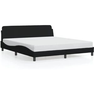vidaXL Bettgestell - 160x200 - Schwarz - Modernes Design vidaXL Bettgestell - 160x200 - Schwarz - Modernes Design