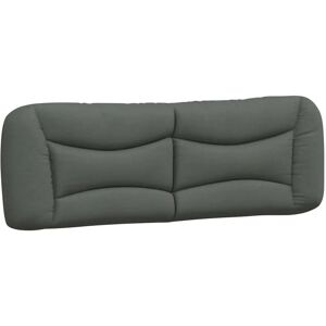 vidaXL Hoofdbordkussen - Donkergrijs - 160 cm Stof - Hoofdbordkussen vidaXL Hoofdbordkussen - Donkergrijs - 160 cm Stof - Hoofdbordkussen