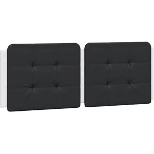 Vidaxl Tête de lit en faux cuir noir et blanc - 140 cm - Publicité Vidaxl Tête de lit en faux cuir noir et blanc - 140 cm - Publicité