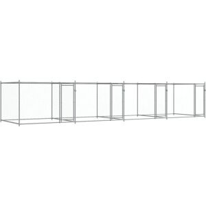 vidaXL Dog Cage 8x2x1.5m - Outdoor Grey Steel Kennel vidaXL Dog Cage 8x2x1.5m - Outdoor Grey Steel Kennel