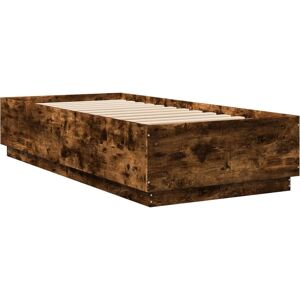 vidaXL Bed Frame Smoked Oak 90x200 cm - Bed Frame vidaXL Bed Frame Smoked Oak 90x200 cm - Bed Frame