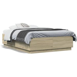 vidaXL Bed Frame Sonoma Eik - Bedbodem - Slaapkamermeubel vidaXL Bed Frame Sonoma Eik - Bedbodem - Slaapkamermeubel