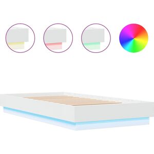 vidaXL Bed Frame White LED Lights 100x200 cm - Bed frame vidaXL Bed Frame White LED Lights 100x200 cm - Bed frame