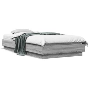 vidaXL Bettgestell Grau Sonoma 100x200 cm Holz - Bettgestell vidaXL Bettgestell Grau Sonoma 100x200 cm Holz - Bettgestell