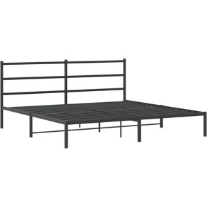 vidaXL Metallbettgestell - 107x203 cm, Schwarz, Klassisches Design vidaXL Metallbettgestell - 107x203 cm, Schwarz, Klassisches Design