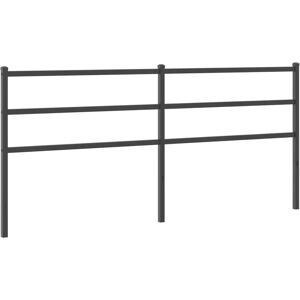 vidaXL Black 193 cm Metal Headboard - Headboard vidaXL Black 193 cm Metal Headboard - Headboard