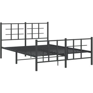 vidaXL Metal Bed Frame with Headboard - Bed Frame for 140x190 cm Mattress vidaXL Metal Bed Frame with Headboard - Bed Frame for 140x190 cm Mattress