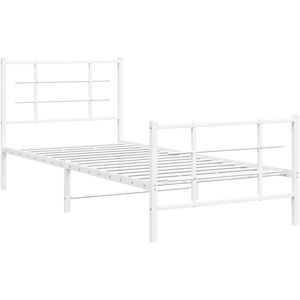 vidaXL Model 90x190cm White Bed Frame with Head & Footboard vidaXL Model 90x190cm White Bed Frame with Head & Footboard
