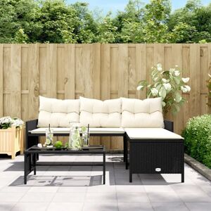 vidaXL 365571 patio sofa - Garden L-shaped PE Rattan Couch with Table & Cushions vidaXL 365571 patio sofa - Garden L-shaped PE Rattan Couch with Table & Cushions