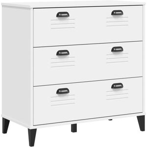 vidaXL VIKEN White Wooden File Cabinet - File Cabinet vidaXL VIKEN White Wooden File Cabinet - File Cabinet