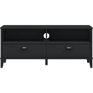 vidaXL VIKEN Black Engineered Wood TV Cabinet - TV furniture vidaXL VIKEN Black Engineered Wood TV Cabinet - TV furniture
