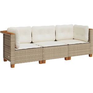 VidaXL 365919 Terrassensofa - 3er Beige Langlebige Gartenmöbel VidaXL 365919 Terrassensofa - 3er Beige Langlebige Gartenmöbel