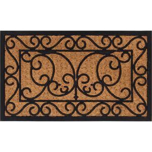 vidaXL Doormat Rectangular 45x75 cm Rubber and Coconut Fiber - Doormat vidaXL Doormat Rectangular 45x75 cm Rubber and Coconut Fiber - Doormat