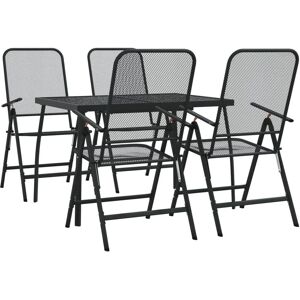 vidaXL 5 Piece Garden Dining Set Anthracite Metal Mesh - Garden Dining Set vidaXL 5 Piece Garden Dining Set Anthracite Metal Mesh - Garden Dining Set