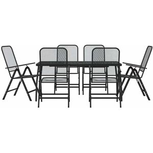 vidaXL Garden Dining Set 7 Pieces - Outdoor Table and Chairs vidaXL Garden Dining Set 7 Pieces - Outdoor Table and Chairs