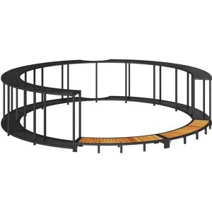 vidaXL Whirlpool Spa Surround Black - Whirlpool Spa Surround vidaXL Whirlpool Spa Surround Black - Whirlpool Spa Surround