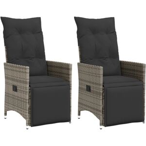 vidaXL Gartenliegestühle - Verstellbar mit Kissen - Rattan vidaXL Gartenliegestühle - Verstellbar mit Kissen - Rattan