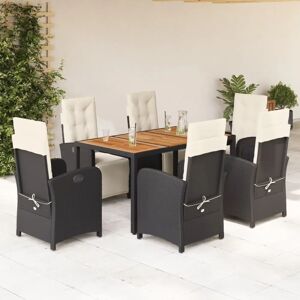 vidaXL 7-Piece Garden Dining Set with Cushions - Garden Table & Chairs vidaXL 7-Piece Garden Dining Set with Cushions - Garden Table & Chairs