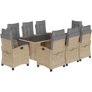 vidaXL 9-tlg. Gartentisch-Set mit Kissen - Gartenmöbel vidaXL 9-tlg. Gartentisch-Set mit Kissen - Gartenmöbel