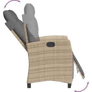 vidaXL Garten Essenset 9 Stück Beige Synthetischer Rattan vidaXL Garten Essenset 9 Stück Beige Synthetischer Rattan