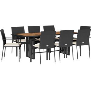 Conjunto de jantar para jardim 9 peças com almofadas - Móveis de exterior Conjunto de jantar para jardim 9 peças com almofadas - Móveis de exterior