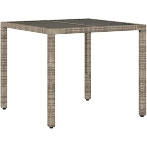 vidaXL Table d'extérieur avec plateau en verre - Rectangulaire 90x90x75cm - Publicité vidaXL Table d'extérieur avec plateau en verre - Rectangulaire 90x90x75cm - Publicité