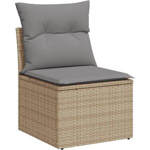 vidaXL Tuinbank Beige en Grijs - Weerbestendig, Opbergruimte, Comfortabel vidaXL Tuinbank Beige en Grijs - Weerbestendig, Opbergruimte, Comfortabel
