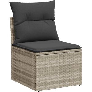 vidaXL 366190 Hellgraues Gartensofa mit Kissen vidaXL 366190 Hellgraues Gartensofa mit Kissen