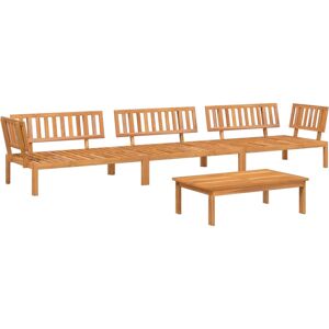 vidaXL Terrassensofa - 4-teiliger Akazien-Set vidaXL Terrassensofa - 4-teiliger Akazien-Set