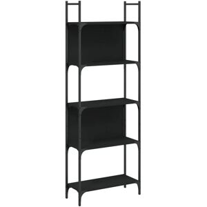 vidaXL Black 5-Tier Bookshelf - Bookshelf vidaXL Black 5-Tier Bookshelf - Bookshelf