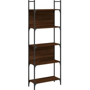 vidaXL Bookshelf 5-Tier Brown Oak 60.5x24x166.5 cm Engineered Wood - Bookshelf vidaXL Bookshelf 5-Tier Brown Oak 60.5x24x166.5 cm Engineered Wood - Bookshelf