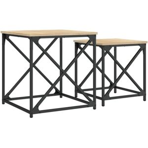 vidaXL Nesting Coffee Tables Sonoma Oak - Nesting Coffee Tables vidaXL Nesting Coffee Tables Sonoma Oak - Nesting Coffee Tables