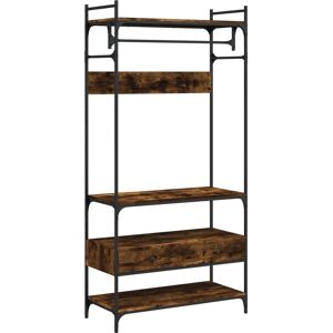 vidaXL Wardrobe with Drawers Smoked Oak - Wardrobe vidaXL Wardrobe with Drawers Smoked Oak - Wardrobe