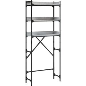 vidaXL Grey Sonoma Washing Machine Shelf - Laundry Room Storage Solution vidaXL Grey Sonoma Washing Machine Shelf - Laundry Room Storage Solution